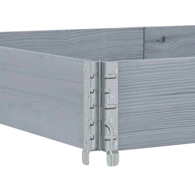 Jardinera De Madera Maciza De Pino Gris 150x100 Cm