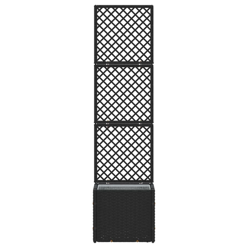 Jardín Enrejado Macetero Negro 35 X 30 X 135 Cm Metal