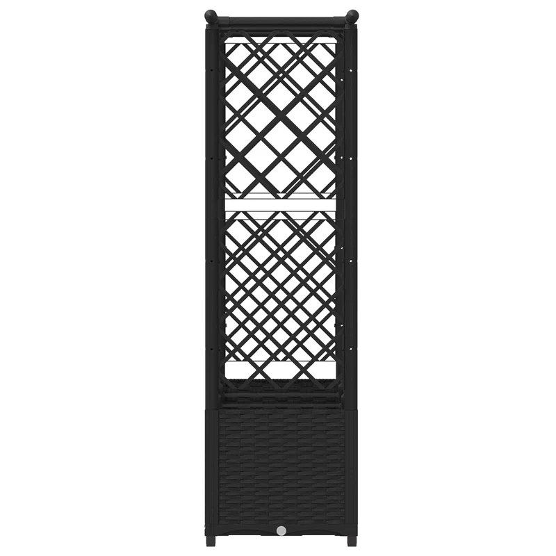Cama Elevada Con Trellis Y Techo Negro 162,5 X 40 X 136 Cm Pp
