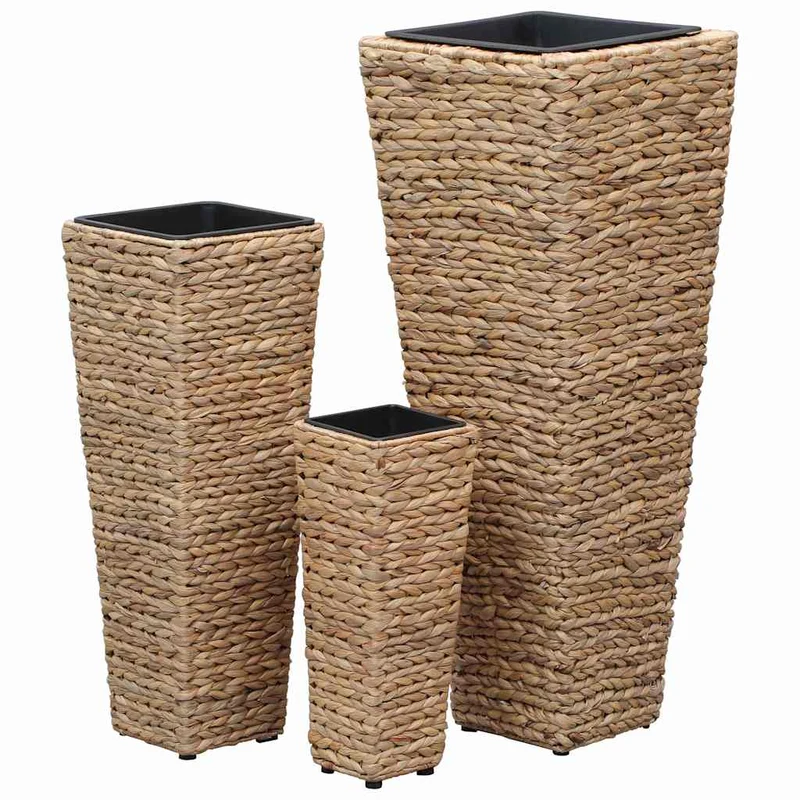Conjunto De Arriates 3 Piezas Jacinto De Agua Marrón
