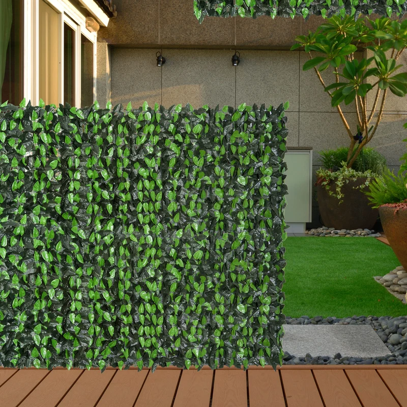 Outsunny Seto Artificial Rollo 3x1 M Pantalla Cerca De Privacidad Balcón Valla