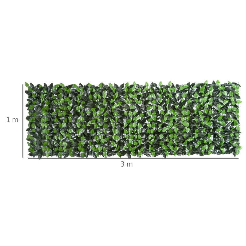 Outsunny Seto Artificial Rollo 3x1 M Pantalla Cerca De Privacidad Balcón Valla