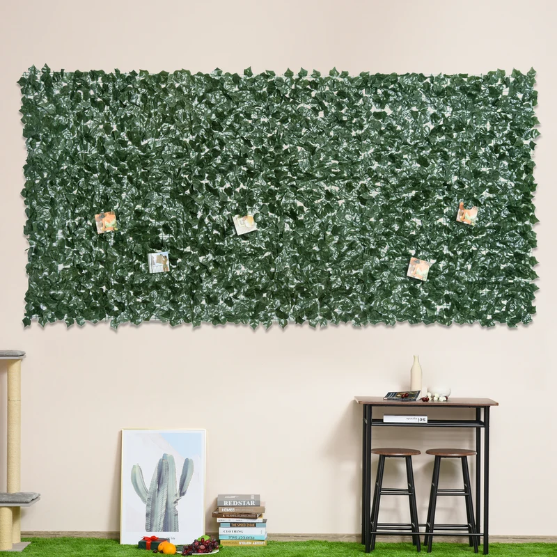 Outsunny Seto Artificial Rollo 3x1,5m Pantalla Cerca De Privacidad Balcón Valla
