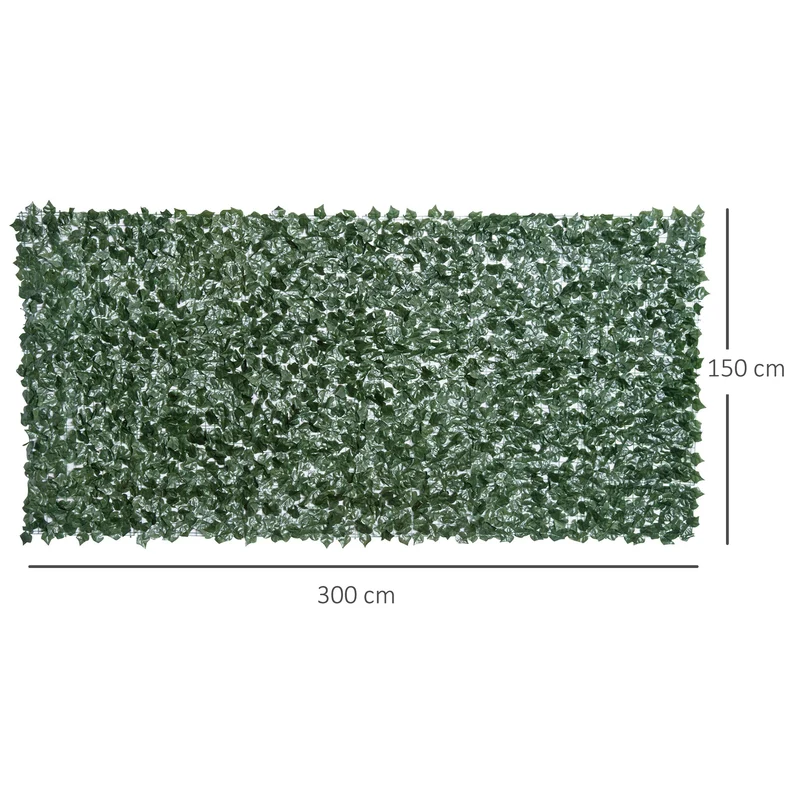 Outsunny Seto Artificial Rollo 3x1,5m Pantalla Cerca De Privacidad Balcón Valla