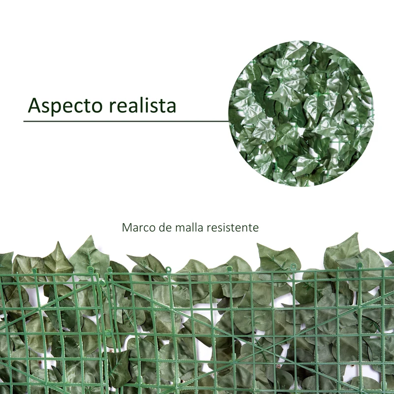 Outsunny Seto Artificial Rollo 3x1,5m Pantalla Cerca De Privacidad Balcón Valla