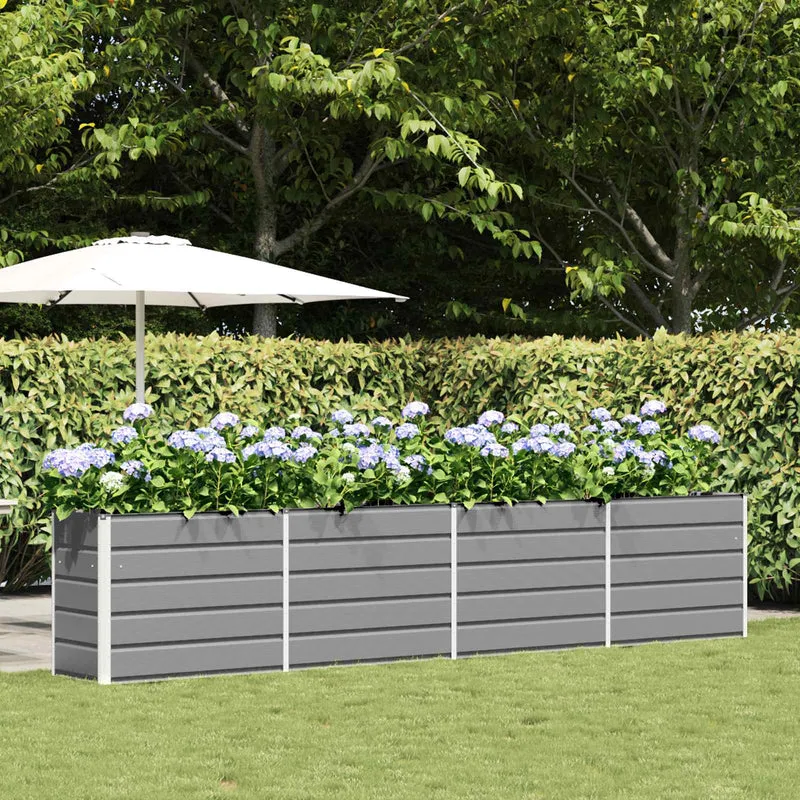 Jardinera Gris Claro 385 X 50 X 75 Cm Acero Galvanizado