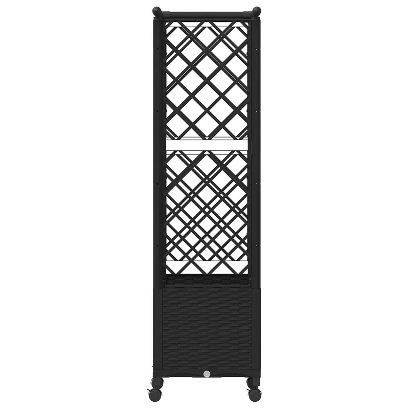Cama Elevada Con Trellis Y Techo Negro 124,5 X 40 X 142 Cm Pp