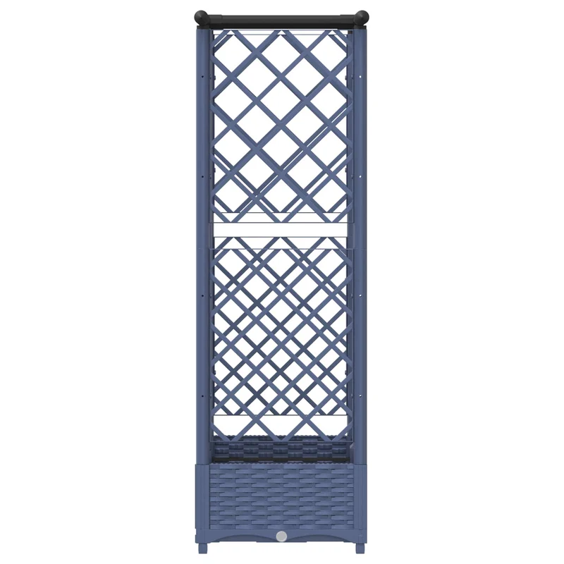 Cama Elevada Con Trellis Y Techo Gris 124 X 40 X 121 Cm Pp