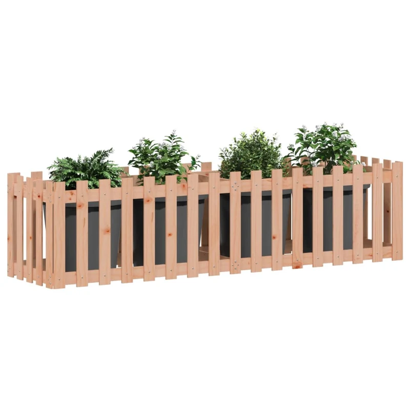 Arriate Elevado Jardín Valla Madera Maciza Douglas 200x50x50 Cm