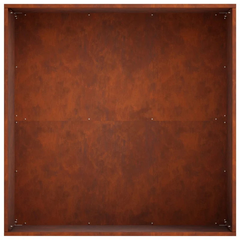 Macetero De Jardín Oxidado 60 X 60 X 30 Cm Acero Oxidado