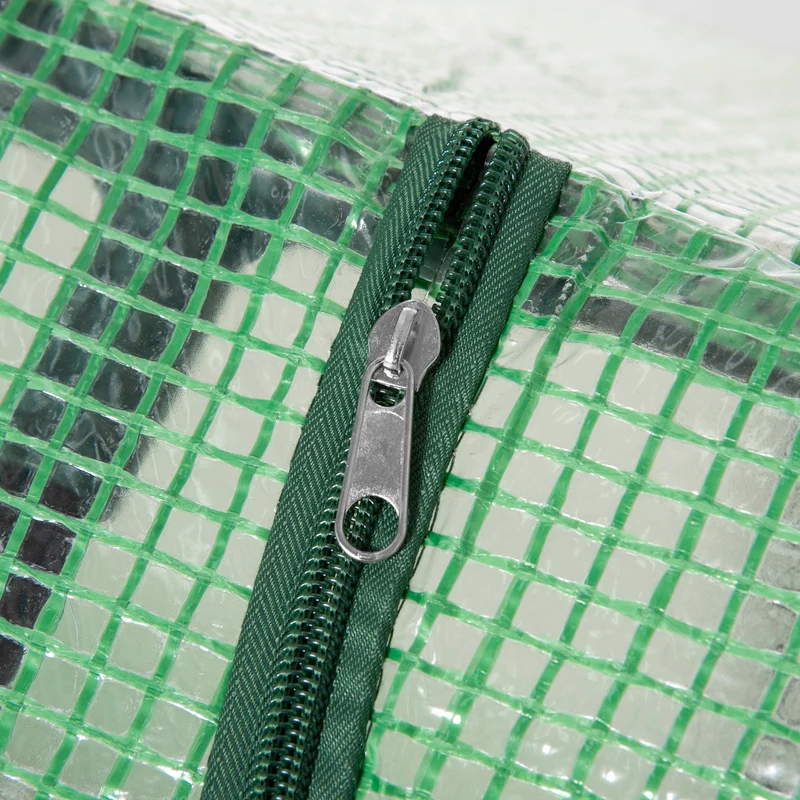 Outsunny Invernadero De Terraza 120x60x60 Cm Acero Con 2 Ventanas Verde