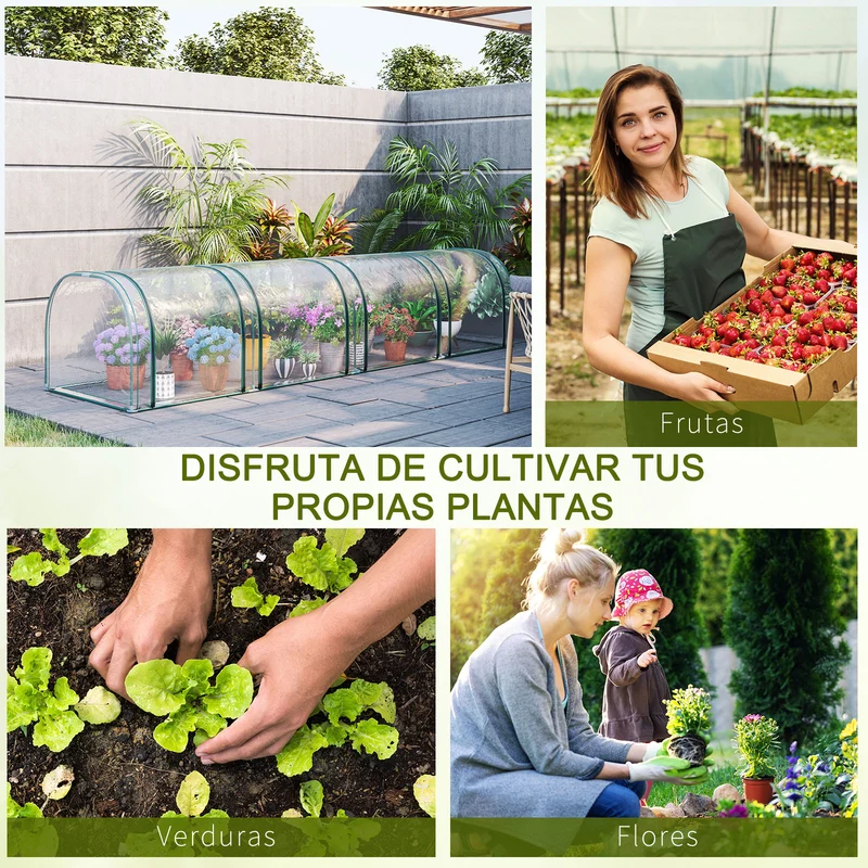 Outsunny Invernadero Caseta Para Jardín Terraza Cultivo De Planta Semilla