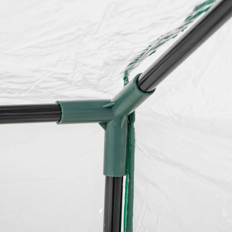 Outsunny Invernadero De Terraza 120x60x60 Cm Acero Con 2 Ventanas Transparente