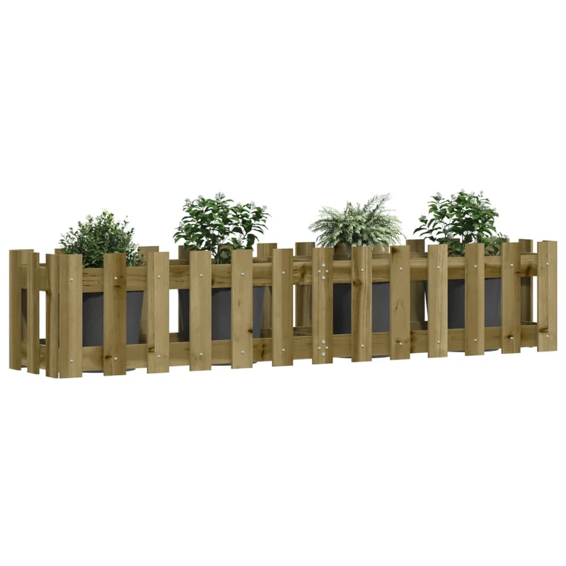 Arriate Elevado Jardín Valla Madera Impregnada Pino 150x30x30cm