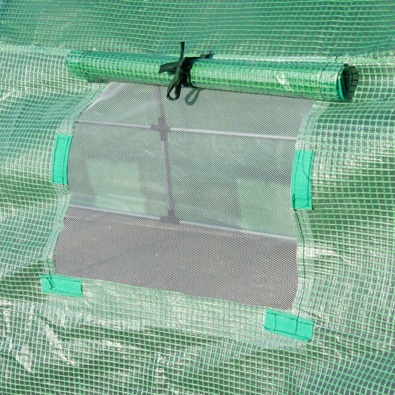 Outsunny Invernadero De Jardín 6x3x2 M Con 12 Ventanas Puerta Verde