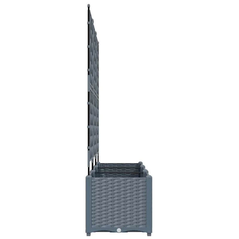 Macetero De Jardín 3 Uds. Gris Claro 120 X 40 X 143 Cm Pp