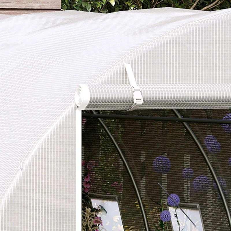 Outsunny Invernadero De Túnel 6x3x2m Con Puerta Enrollable 12 Ventanas De Pe