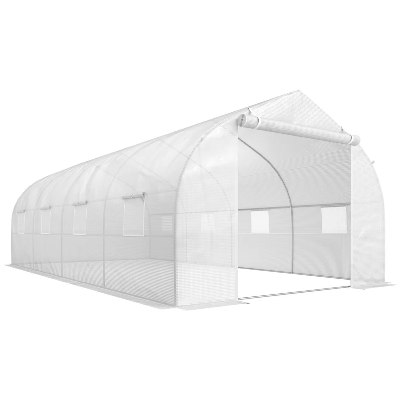 Outsunny Invernadero De Jardín 6x3x2 M Tipo Túnel Para Cultivo Plantas