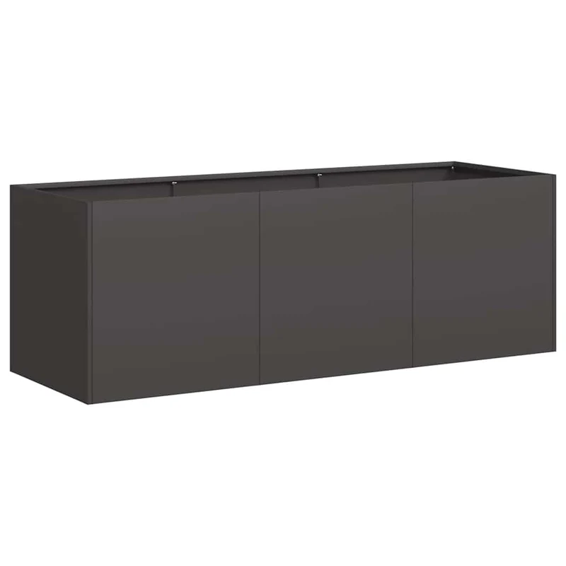 Jardinera Negra 120x40x40 Cm Acero Laminado En Frío