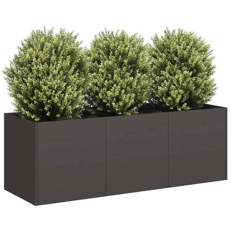 Jardinera Negra 120x40x40 Cm Acero Laminado En Frío