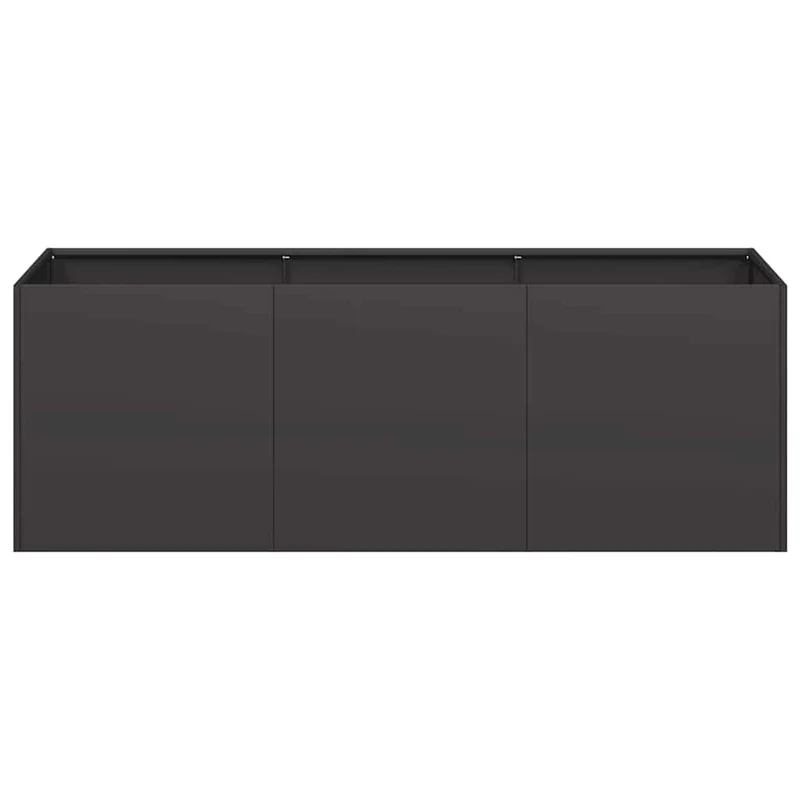 Jardinera Negra 120x40x40 Cm Acero Laminado En Frío