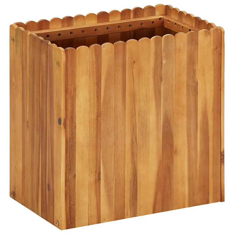 Arriate De Madera Maciza De Acacia 50x30x50 Cm