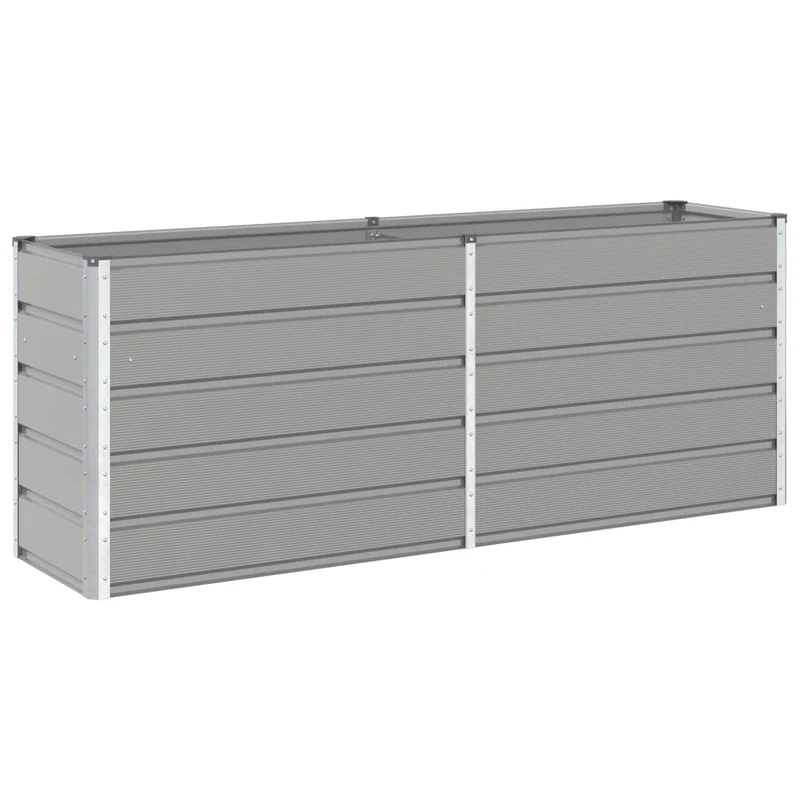 Jardinera Gris Claro 195 X 50 X 75 Cm Acero Galvanizado