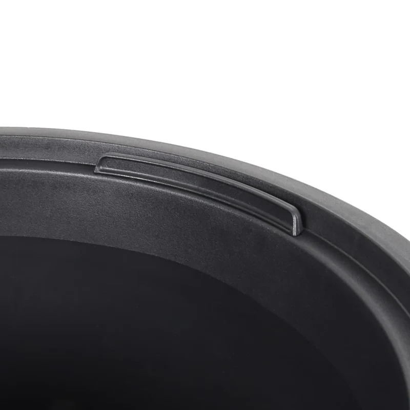 Macetero Interior Extraíble Pp Estriado Gris Antracita 18/45 L
