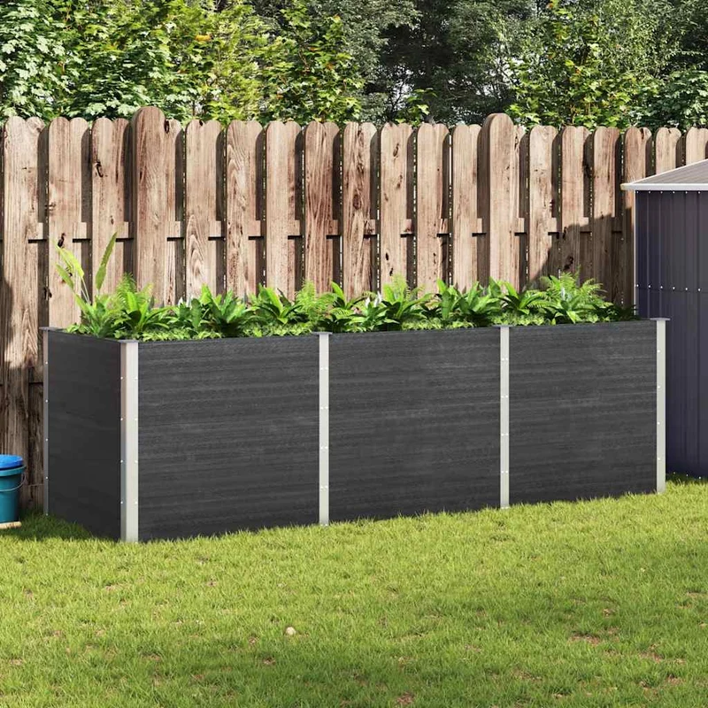 Arriate Elevado De Wpc Gris 300x100x91 Cm