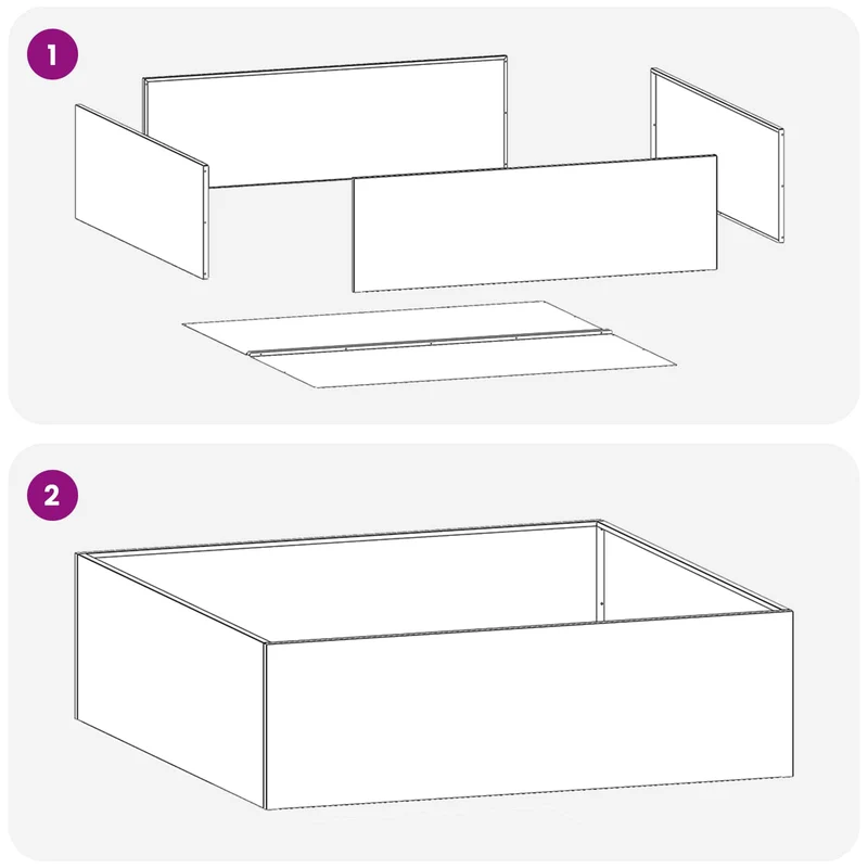 Macetero De Jardín Blanco 80 X 80 X 30 Cm
