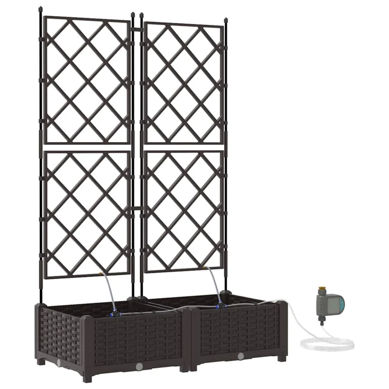 Macetero De Jardín 2 Uds. Marrón 80 X 40 X 126 Cm Pp