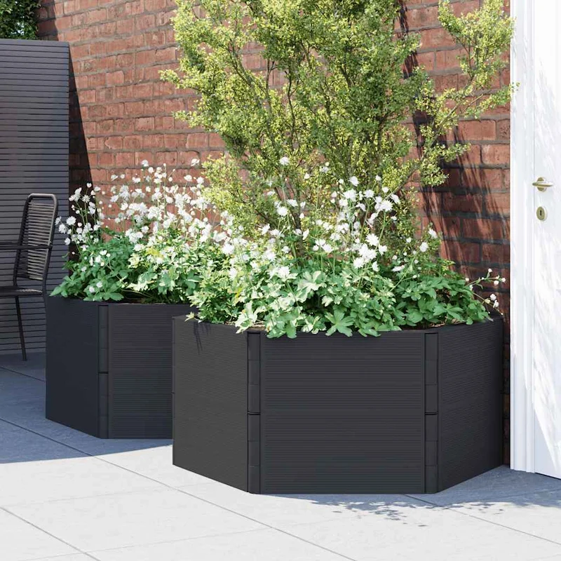 Jardineras 2 Uds Pp Gris Antracita