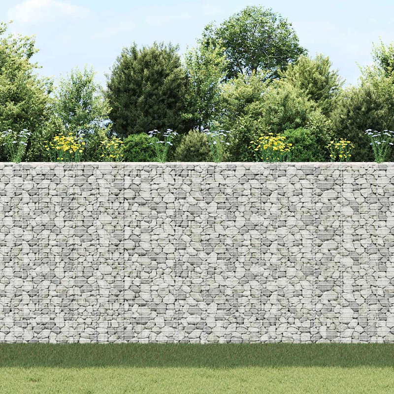 Arriates De Gaviones 3 Unidades Hierro 30x30x200 Cm