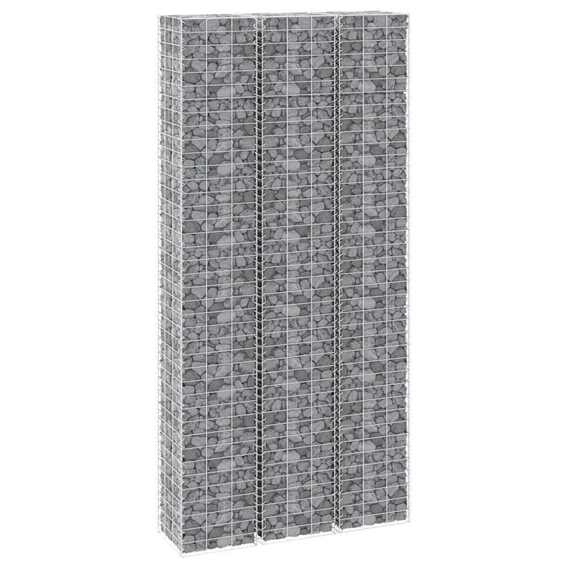Arriates De Gaviones 3 Unidades Hierro 30x30x200 Cm