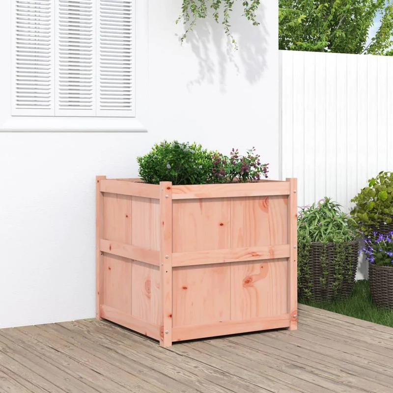 Jardinera De Madera Maciza Douglas 70x70x70 Cm