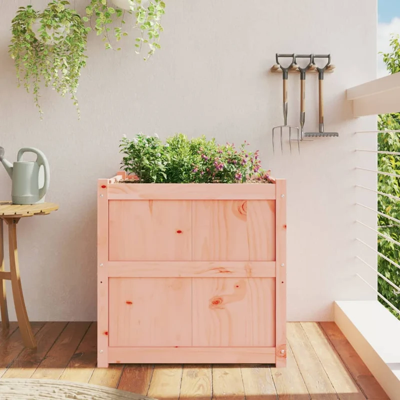 Jardinera De Madera Maciza Douglas 70x70x70 Cm