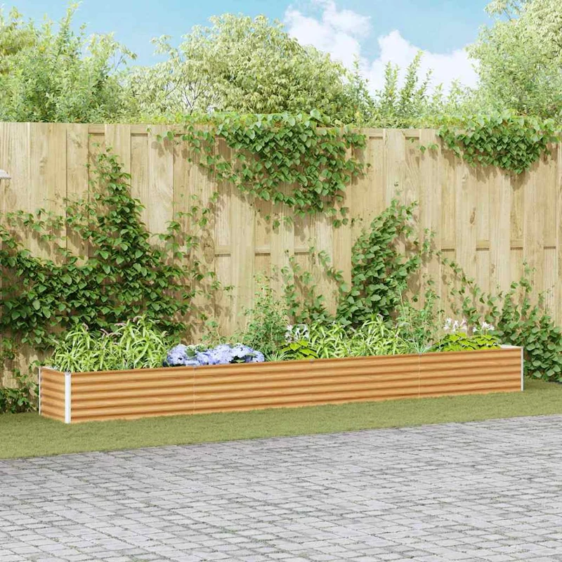 Arriate Elevado Marrón Claro 390 X 50 X 36 Cm Acero Galvanizado