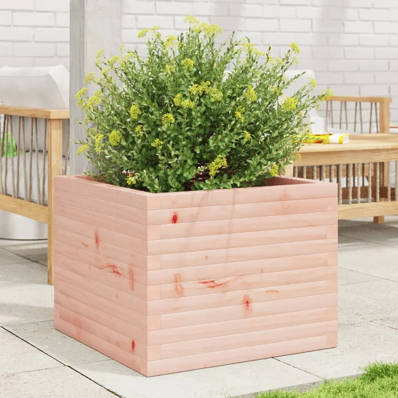 Jardinera De Madera Maciza Douglas 60x60x46 Cm