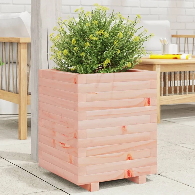 Jardinera Madera Maciza De Abeto Douglas 40x40x49,5 Cm