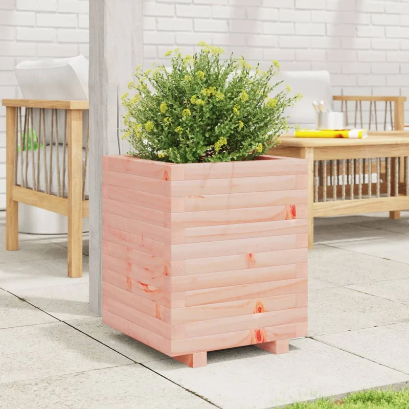 Jardinera Madera Maciza De Abeto Douglas 40x40x49,5 Cm