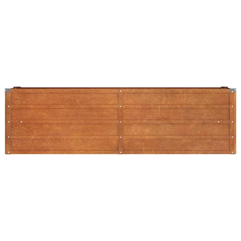 Arriate Oxidado De Acero Corten 160x40x45 Cm