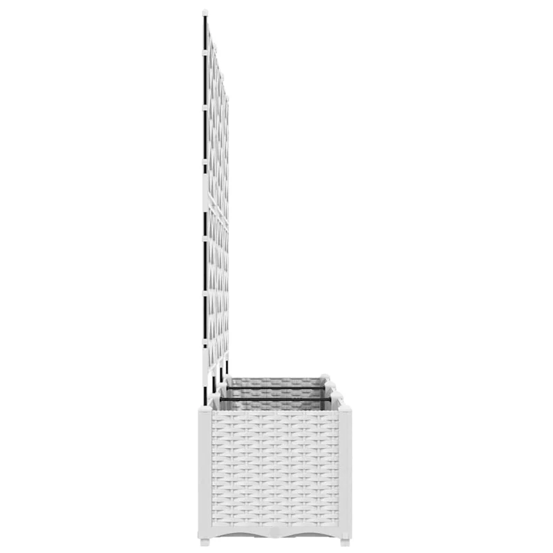 Macetero De Jardín 3 Uds. Blanco 120 X 40 X 143 Cm Pp