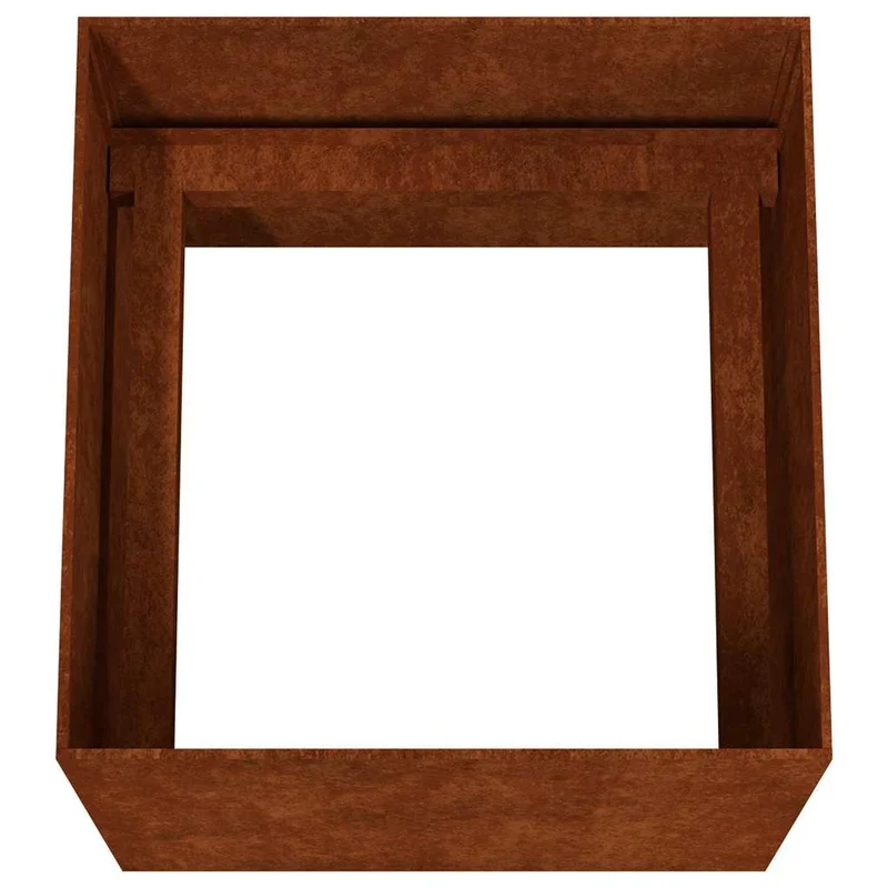 Jardinera De Acero Corten 40x41x40 Cm