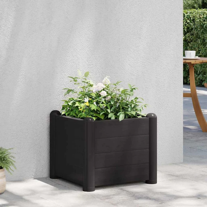 Arriate De Jardín Pp Gris Antracita 43x43x35 Cm