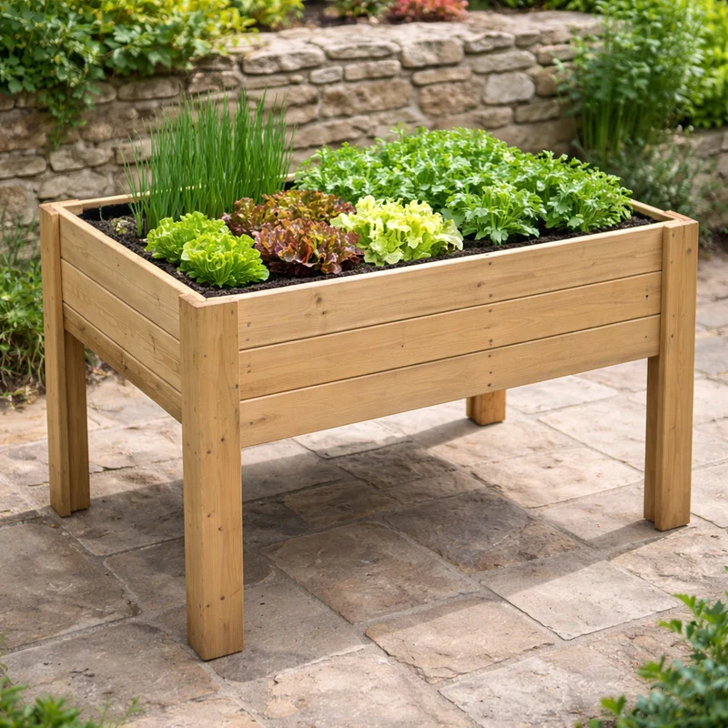 Mesa De Cultivo Bora Profunda 30cm Vidahuerto 120x80x80 Cm.