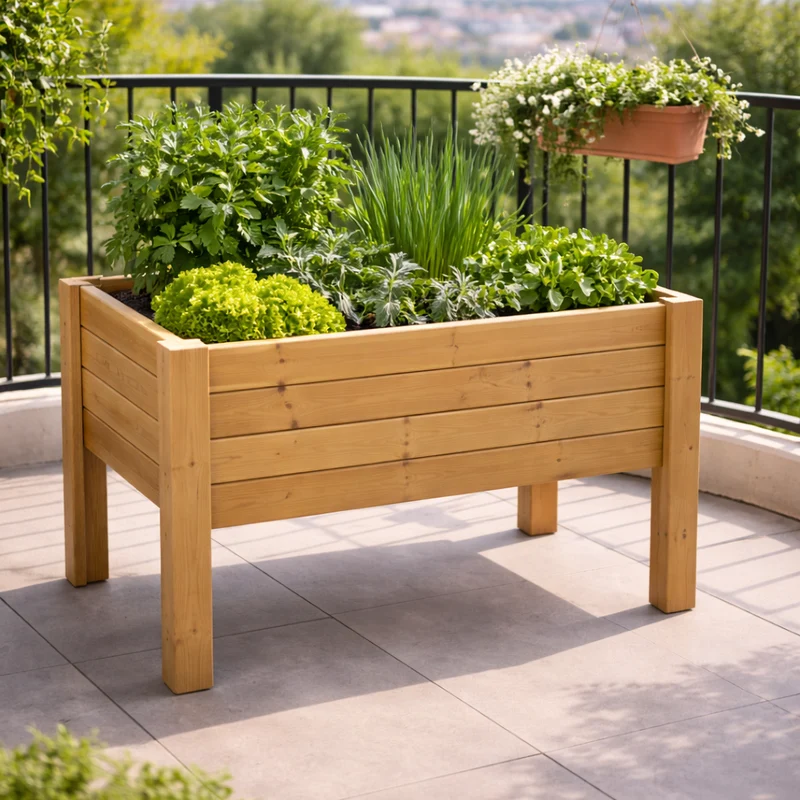 Mesa De Cultivo Mura Profunda 40cm Vidahuerto 80x40x80 Cm.