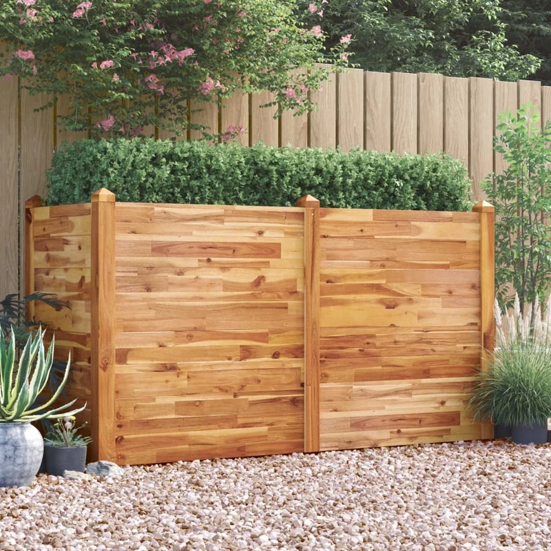 Jardinera Arriate Madera Maciza Acacia 160x60x84 Cm