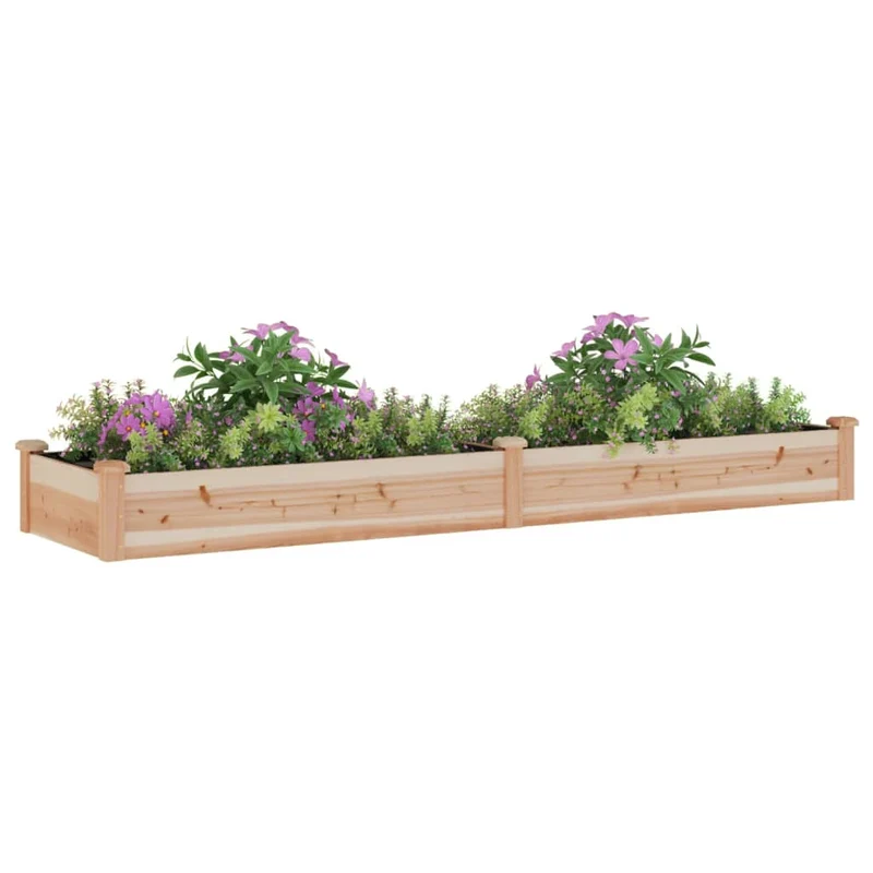 Jardinera Arriate Con Forro Madera Maciza Abeto 240x60x25 Cm