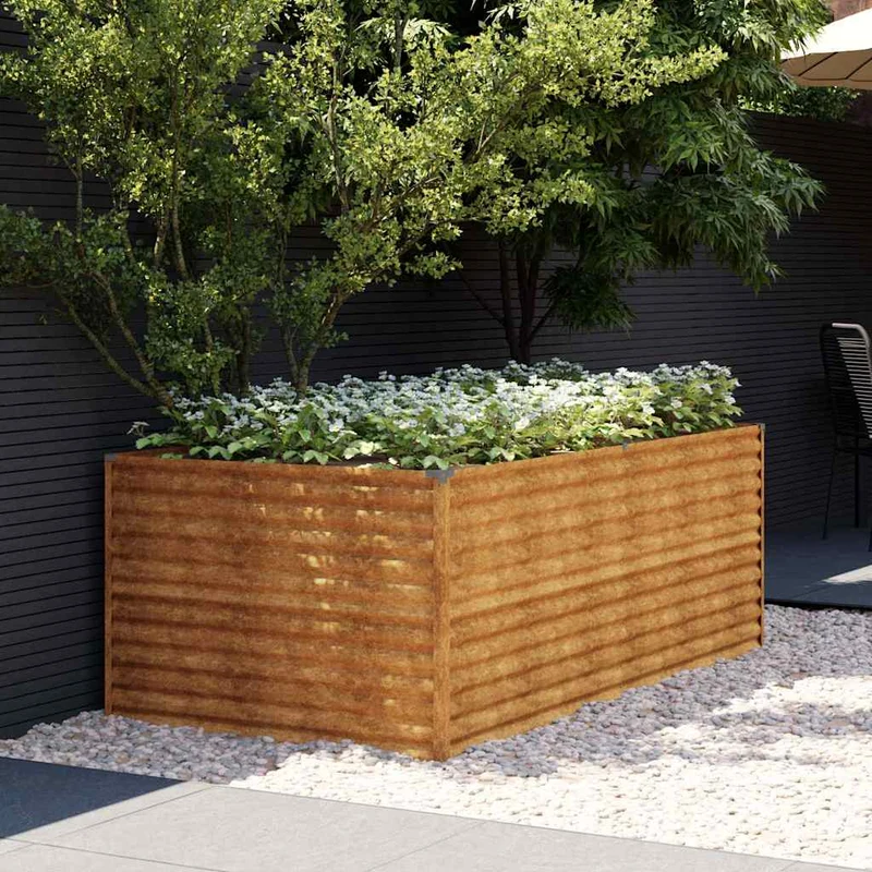 Jardinera De Acero Corten 196x100x69 Cm