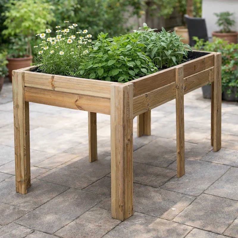 Mesa De Cultivo Hana Profunda 20cm Vidahuerto 200x80x80 Cm.